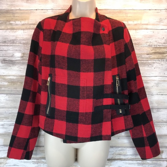 4SIENNA Nasty Gal buffalo plaid jacket Sz S - Picture 2 of 6